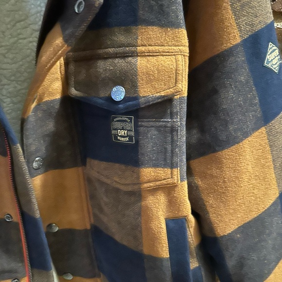 Superdry Men's Plaid Jacket size Extra Large - Picture 2 of 8